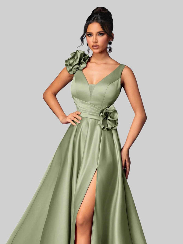 Vestido de Festa com Flores Premium Genebra