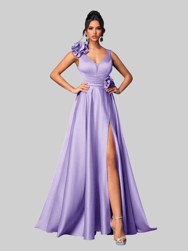 Vestido de Festa com Flores Premium Genebra