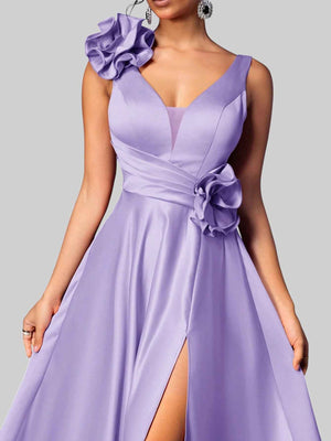 Vestido de Festa com Flores Premium Genebra