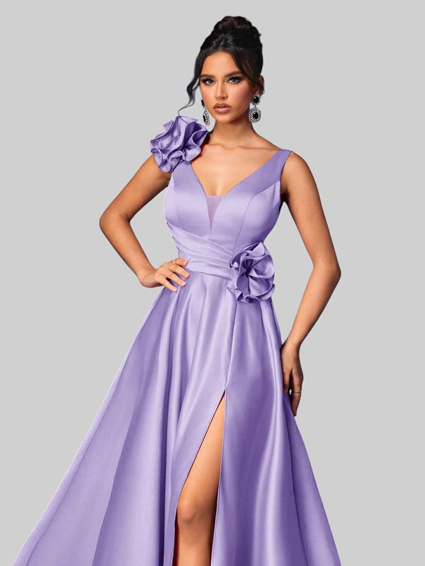 Vestido de Festa com Flores Premium Genebra