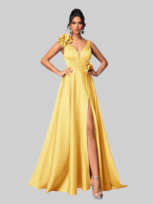 Vestido de Festa com Flores Premium Genebra