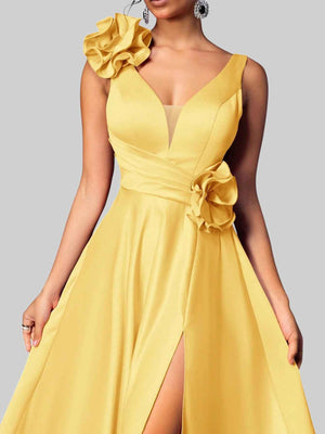Vestido de Festa com Flores Premium Genebra