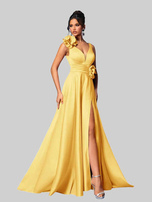 Vestido de Festa com Flores Premium Genebra