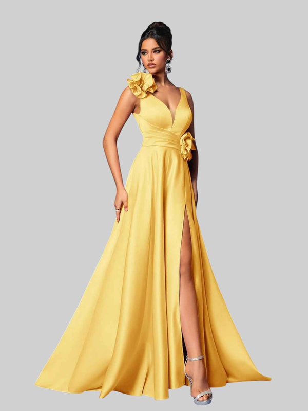 Vestido de Festa com Flores Premium Genebra