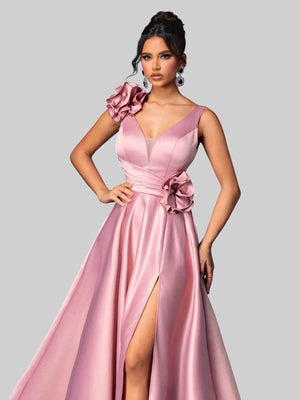 Vestido de Festa com Flores Premium Genebra