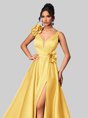 Vestido de Festa com Flores Premium Genebra