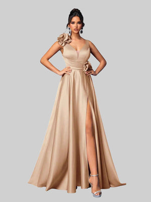Vestido de Festa com Flores Premium Genebra