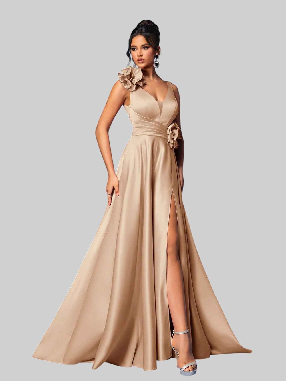 Vestido de Festa com Flores Premium Genebra