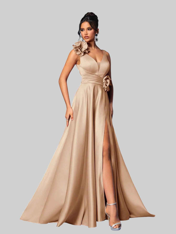 Vestido de Festa com Flores Premium Genebra