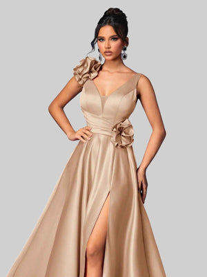 Vestido de Festa com Flores Premium Genebra