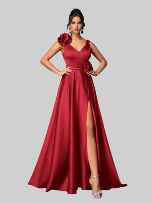 Vestido de Festa com Flores Premium Genebra