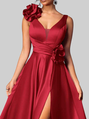 Vestido de Festa com Flores Premium Genebra