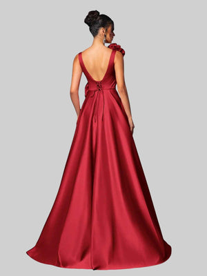 Vestido de Festa com Flores Premium Genebra