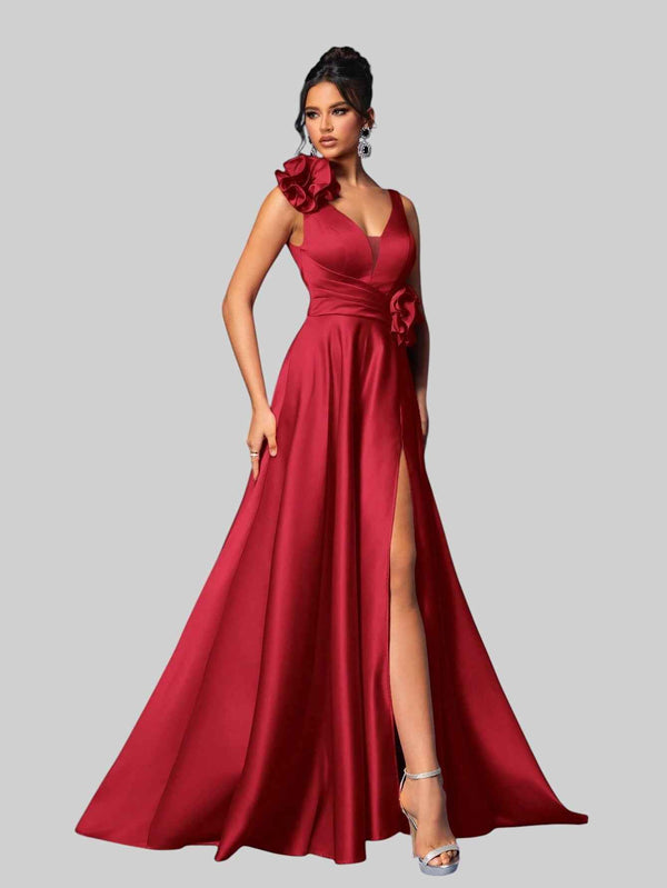 Vestido de Festa com Flores Premium Genebra