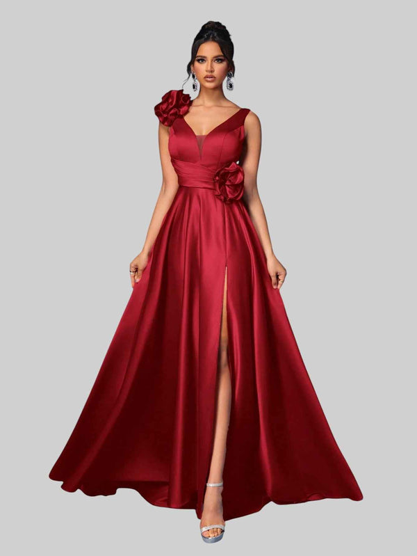 Vestido de Festa com Flores Premium Genebra
