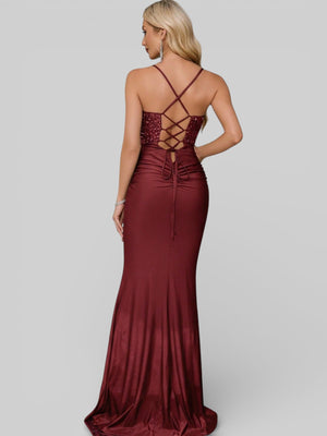 Vestido de Festa com Paetê Trançado Sereia - Aurea Dress