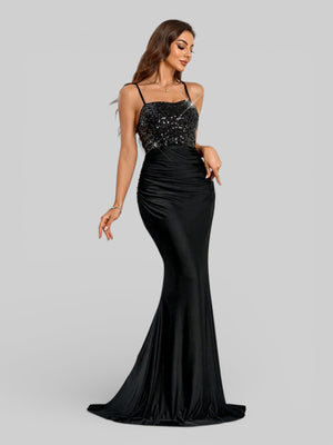 Vestido de Festa com Paetê Trançado Sereia - Aurea Dress