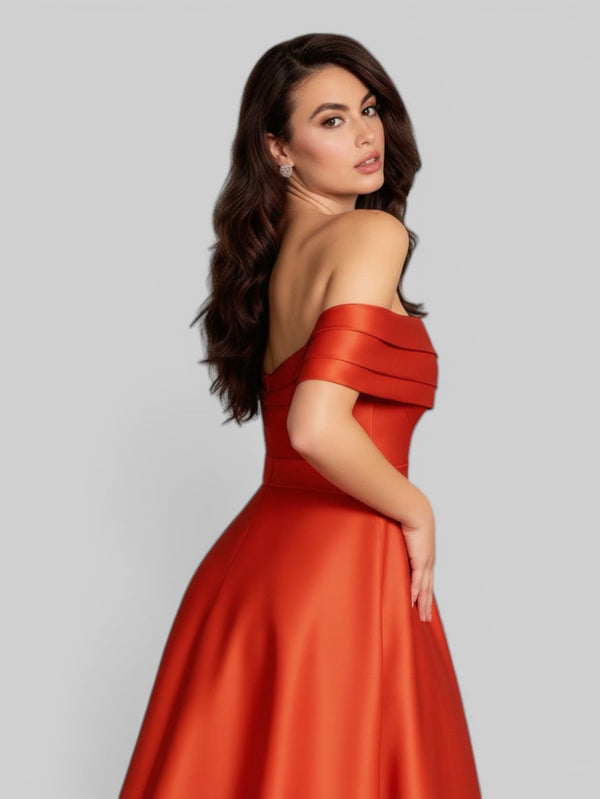 Vestido de Festa um Ombro Só Zibeline com Laço - Aurea Dress