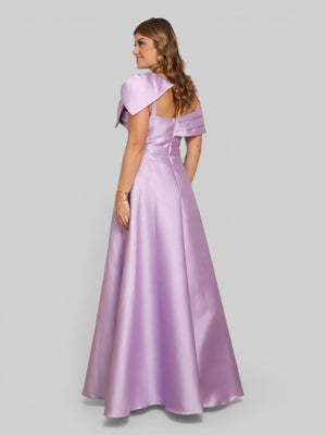 Vestido de Festa um Ombro Só Zibeline com Laço - Aurea Dress