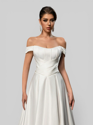 Vestido de Noiva Ombro a Ombro Corpete Legacy