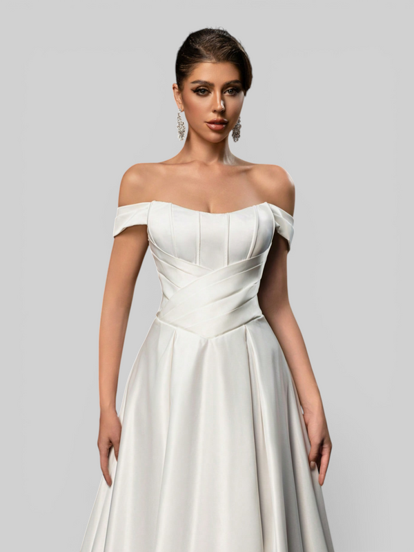 Vestido de Noiva Ombro a Ombro Corpete Legacy