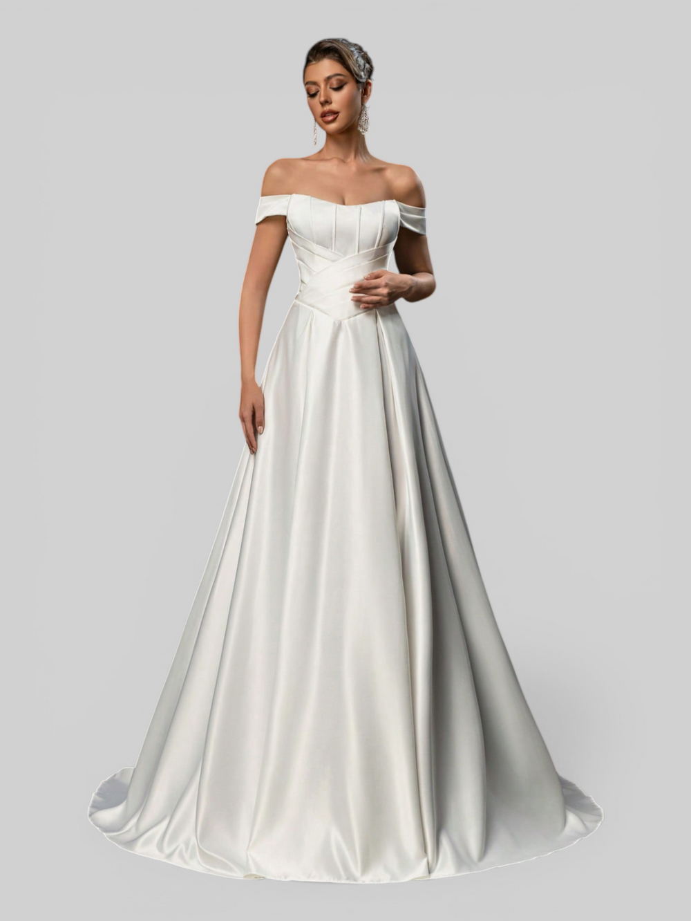 Vestido de Noiva Ombro a Ombro Corpete Legacy