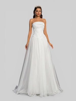 Vestido de Noiva com Bordado e Apliques Annie