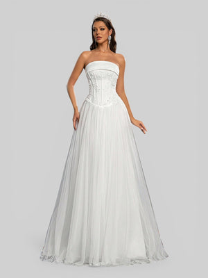 Vestido de Noiva com Bordado e Apliques Annie