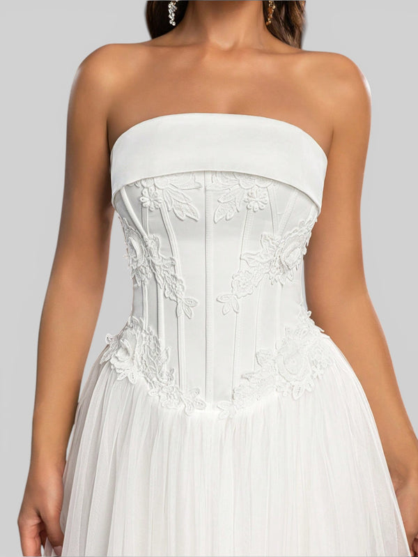 Vestido de Noiva com Bordado e Apliques Annie