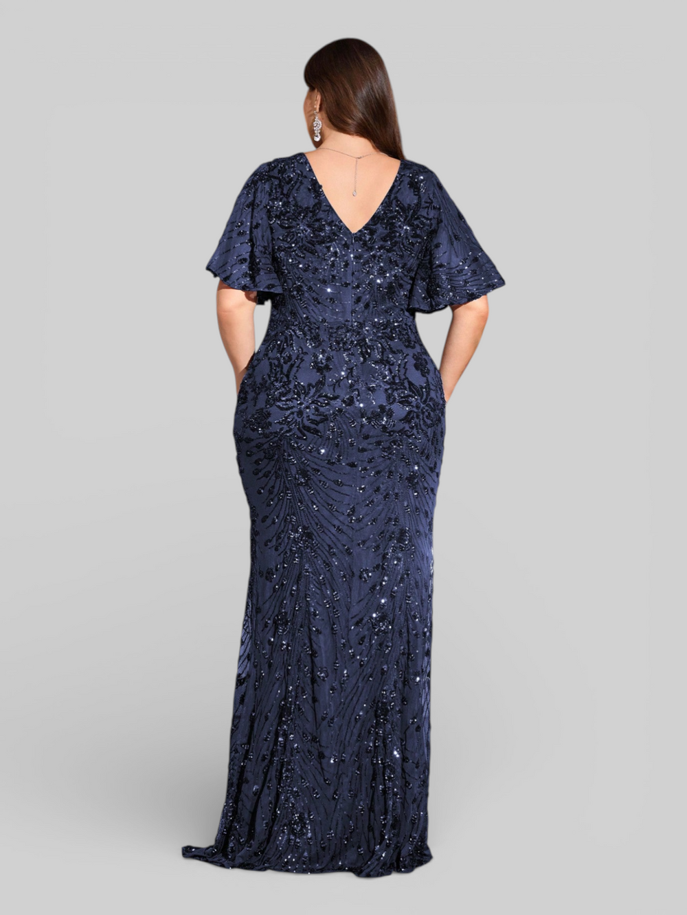 Vestido de Festa Plus Size Paetê Zanetti