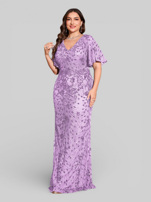 Vestido de Festa Plus Size Paetê Zanetti