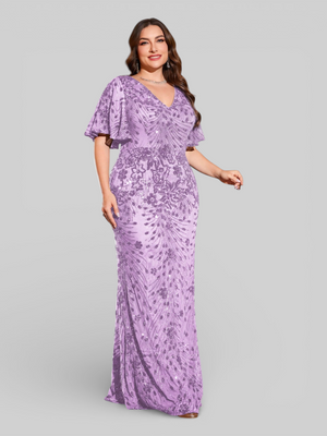 Vestido de Festa Plus Size Paetê Zanetti