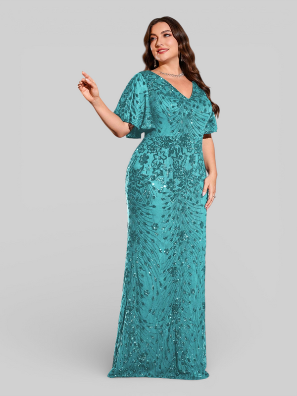 Vestido de Festa Plus Size Paetê Zanetti