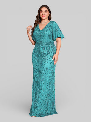 Vestido de Festa Plus Size Paetê Zanetti