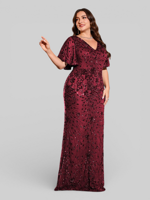 Vestido de Festa Plus Size Paetê Zanetti