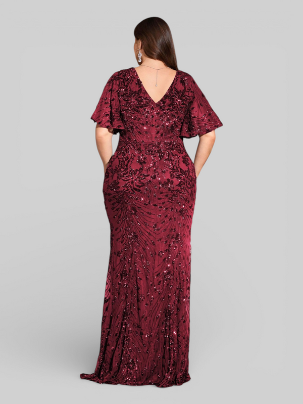 Vestido de Festa Plus Size Paetê Zanetti
