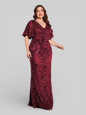 Vestido de Festa Plus Size Paetê Zanetti