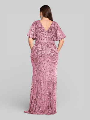 Vestido de Festa Plus Size Paetê Zanetti