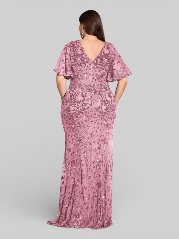 Vestido de Festa Plus Size Paetê Zanetti
