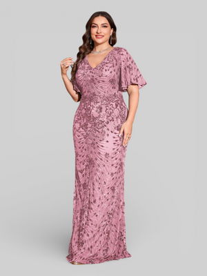 Vestido de Festa Plus Size Paetê Zanetti