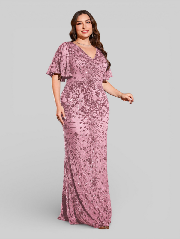 Vestido de Festa Plus Size Paetê Zanetti