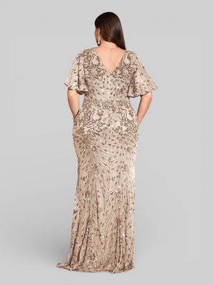Vestido de Festa Plus Size Paetê Zanetti