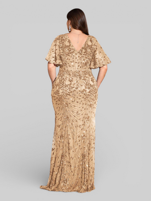 Vestido de Festa Plus Size Paetê Zanetti