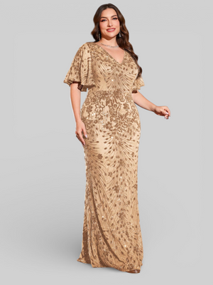 Vestido de Festa Plus Size Paetê Zanetti