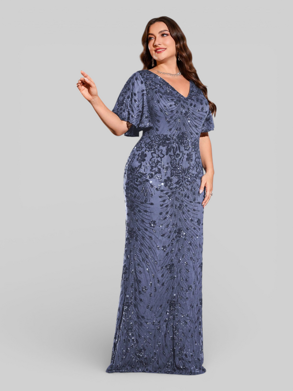 Vestido de Festa Plus Size Paetê Zanetti
