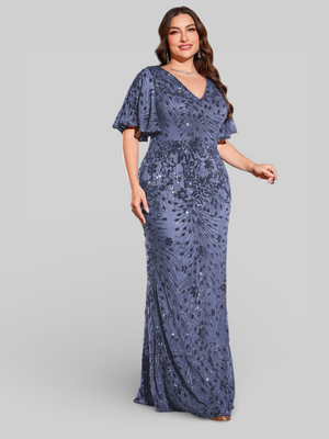 Vestido de Festa Plus Size Paetê Zanetti