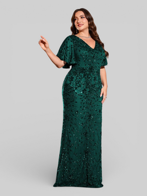 Vestido de Festa Plus Size Paetê Zanetti