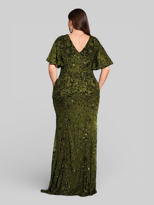 Vestido de Festa Plus Size Paetê Zanetti