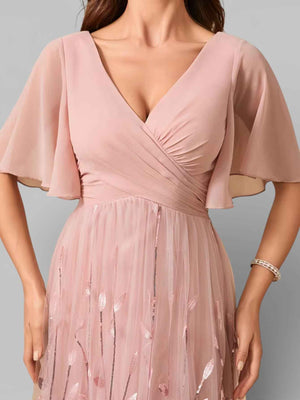 Vestido Longo de Festa com Apliques Alícia
