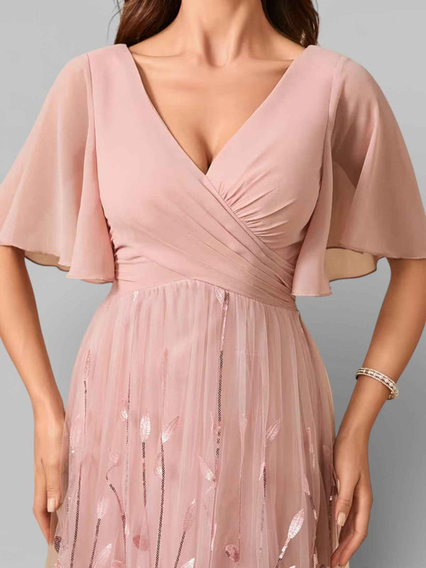 Vestido Longo de Festa com Apliques Alícia